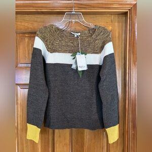 Neutral Tones Color Block Sweater